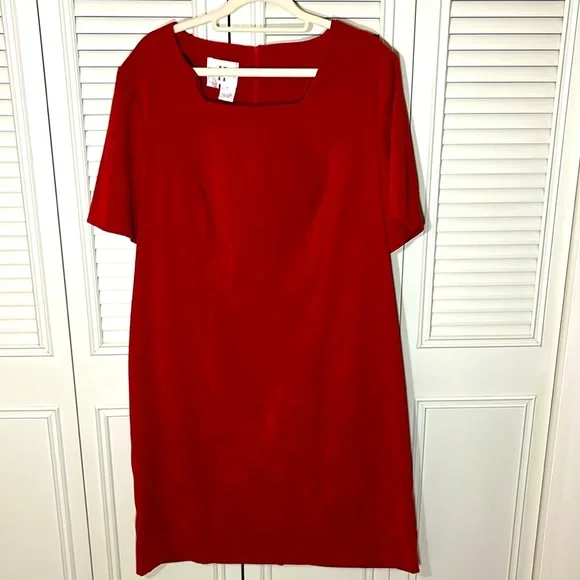 Studio C | Dresses | Vintage Studio C 2 Red Midi Dress Womens Size 6w  Holiday Christmas Party 9s | Poshmark